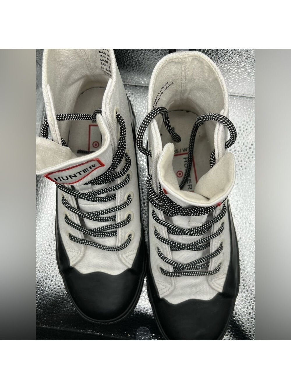 🎉HP🎉Hunter White and Black High-Top Sneakers - Picture 5 of 8